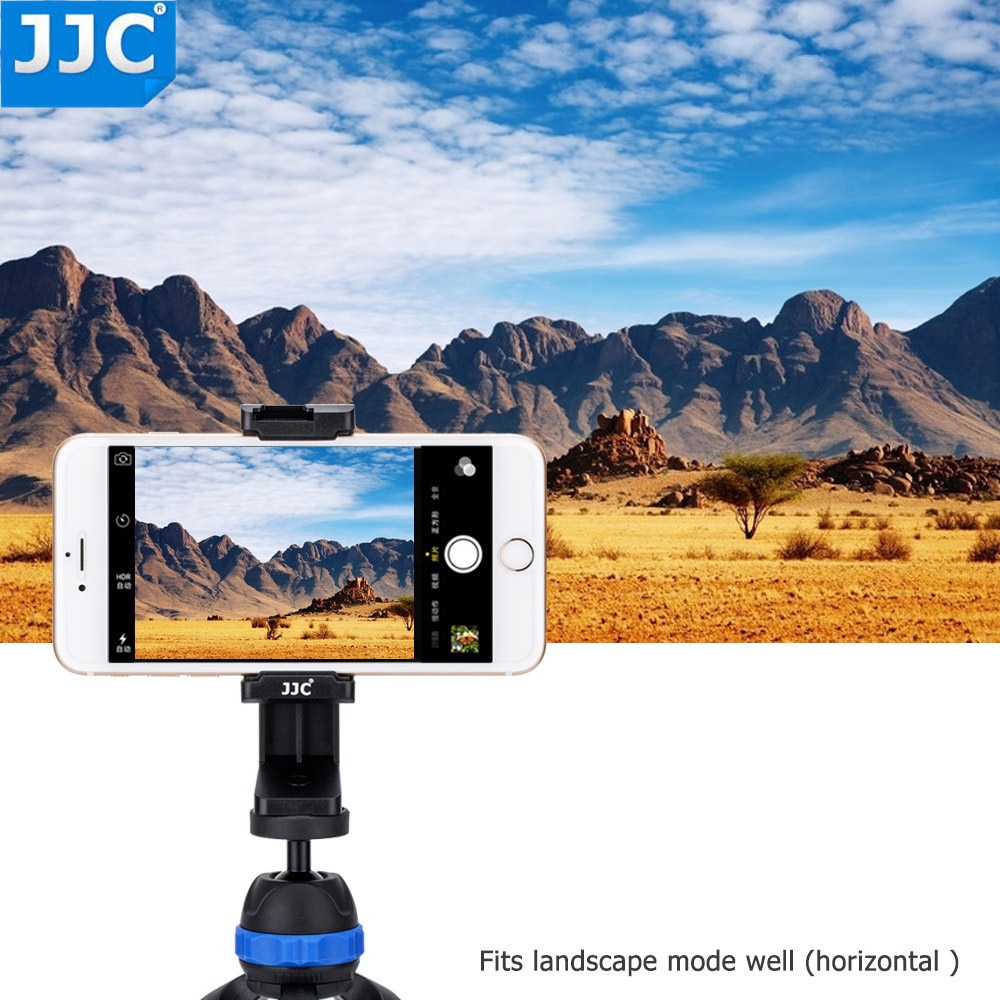 JJC Smart Phone Stand 56-105mm Adjustable Clip Selfie Stick Mini Tripod Mount Phones Holder for iPhone/HUAWEI/MI/Samsung