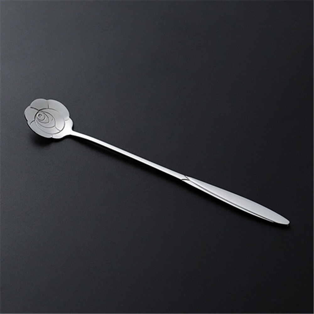 Stainless Steel Long Handle Mixing Spoon, Bar Stirring Spoon for Cocktail, Ice Cream, Coffee, Juice, Tea, Drink,Home Tableware: 6