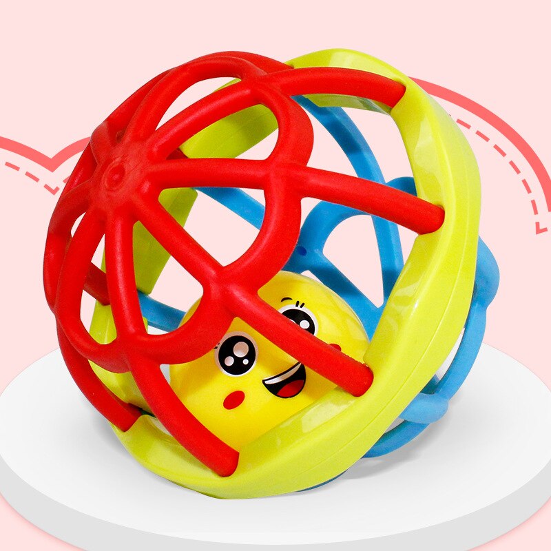 Weiche Bunte Ball Spielzeug Hand Glocke Rassel Entwickeln Spielzeug berühren Beißen Gefangen Hand Oball Ball Für Baby Lernen Greifen freundlicher: B