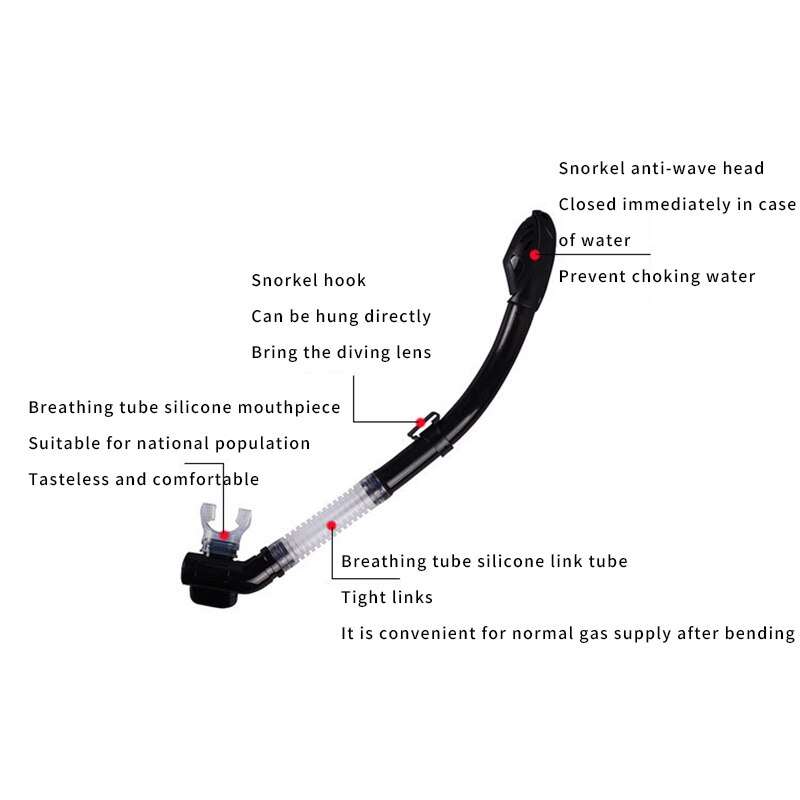 Snorkel Set Anti-Fog Snorkel Mask with Anti-Leak Fully Dry Snorkel Tube for Women Men Swimming and Scuba Diving