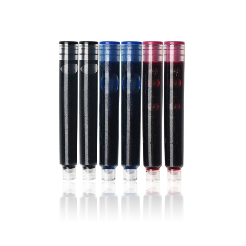 50/100Pcs Fountain Pen Ink Refills 3.4mm Standards International Stationery Office Supplies Ink Pens Blue Black Red Blue-black