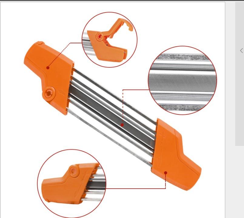 2 in 1 Chainsaw Chain Fast Sharpener Metal File 3/8" 4.0mm For Stihl Chain
