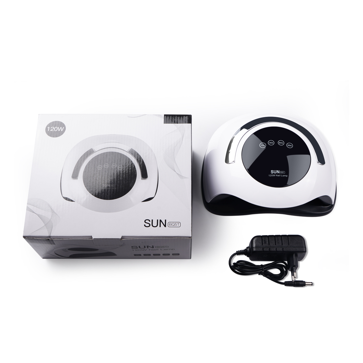 Lámpara de uñas SUN BQ5T 72/90W UV LED para secar secador esmalte de Gel de uñas pantalla LCD lámpara de detección automática de alto polvo para todos los geles