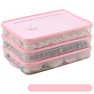 dumpling oppbevaringsboks plast kjøleskap frisk-holde 2-4 etterslep bærbar stabelbar dumpling container holder organizer: 6