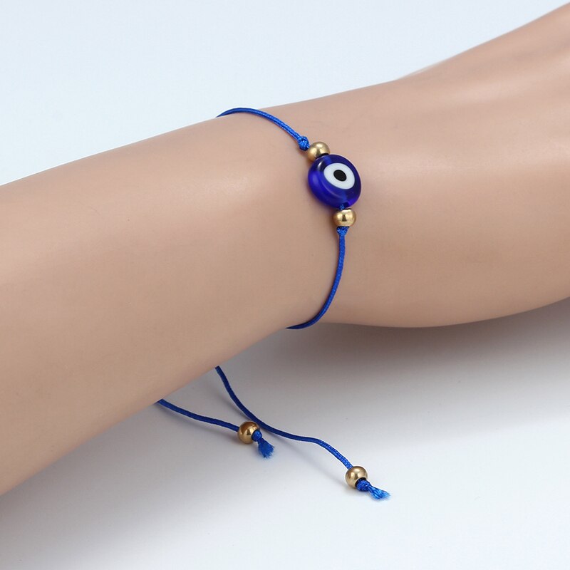 Handgemaakte Rode Draad Evil Eye Armband Femme Draad Geweven Touw Bedelarmband Femme Sieraden