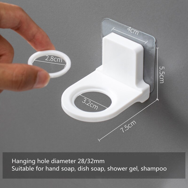 6pc Suction Cup Rack Shower Gel Shampoo Soap Liquid Wall Mount Holder Bathroom Shelf Bathroom Hook Organizer Hooks
