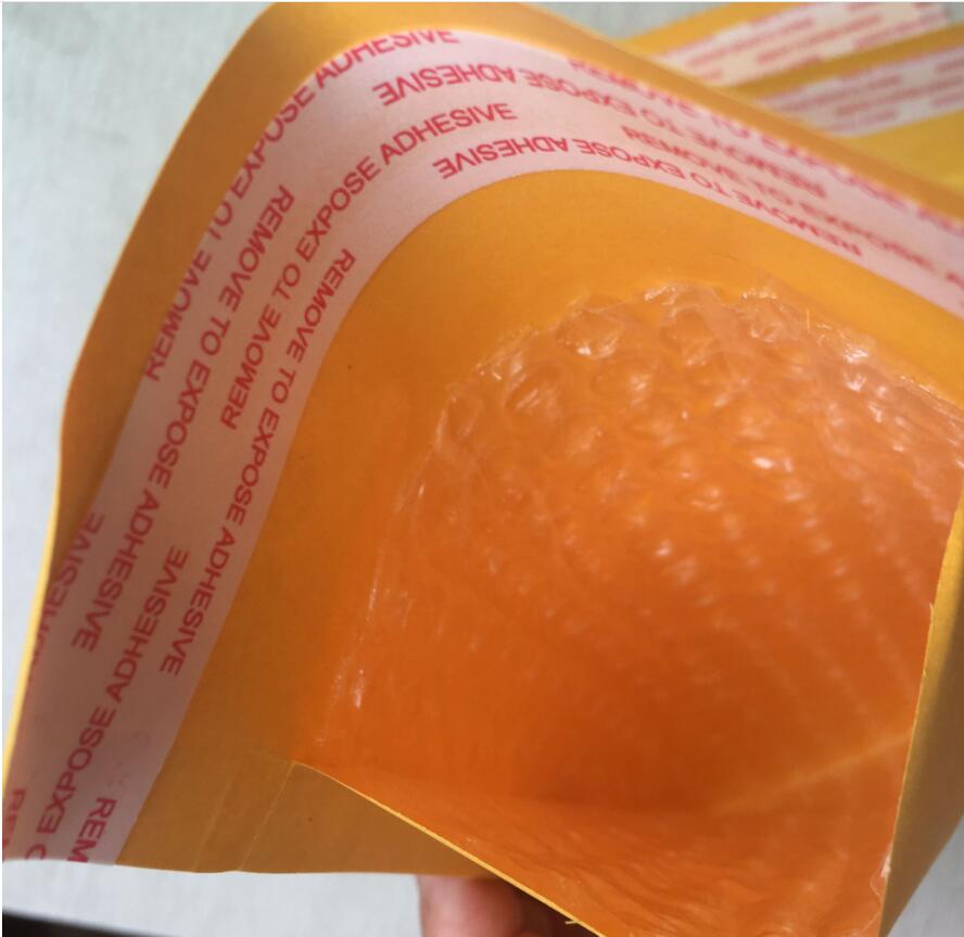 20pcs Super Long Courier Bag Golden Yellow Kraft Paper Bubble Envelope Packaging Rectangle Mailers Padded Envelope