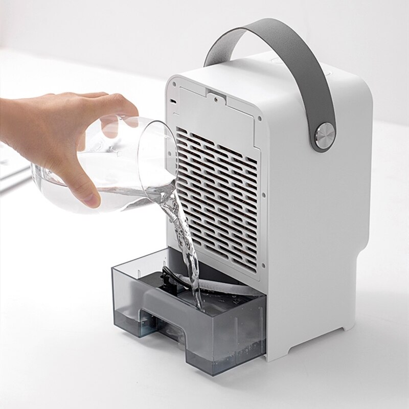 USB Power Supply Home Water Circulation Fan 3Wind Speed Bladeless Room Timing Rapid Cooling Air Conditioner Cooler Fan with Lamp