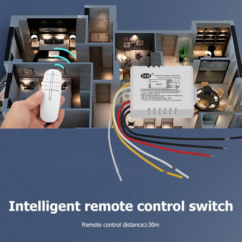 Draadloze Rf Afstandsbediening Schakelaar On/Off 220V Lamp Ontvanger Zender