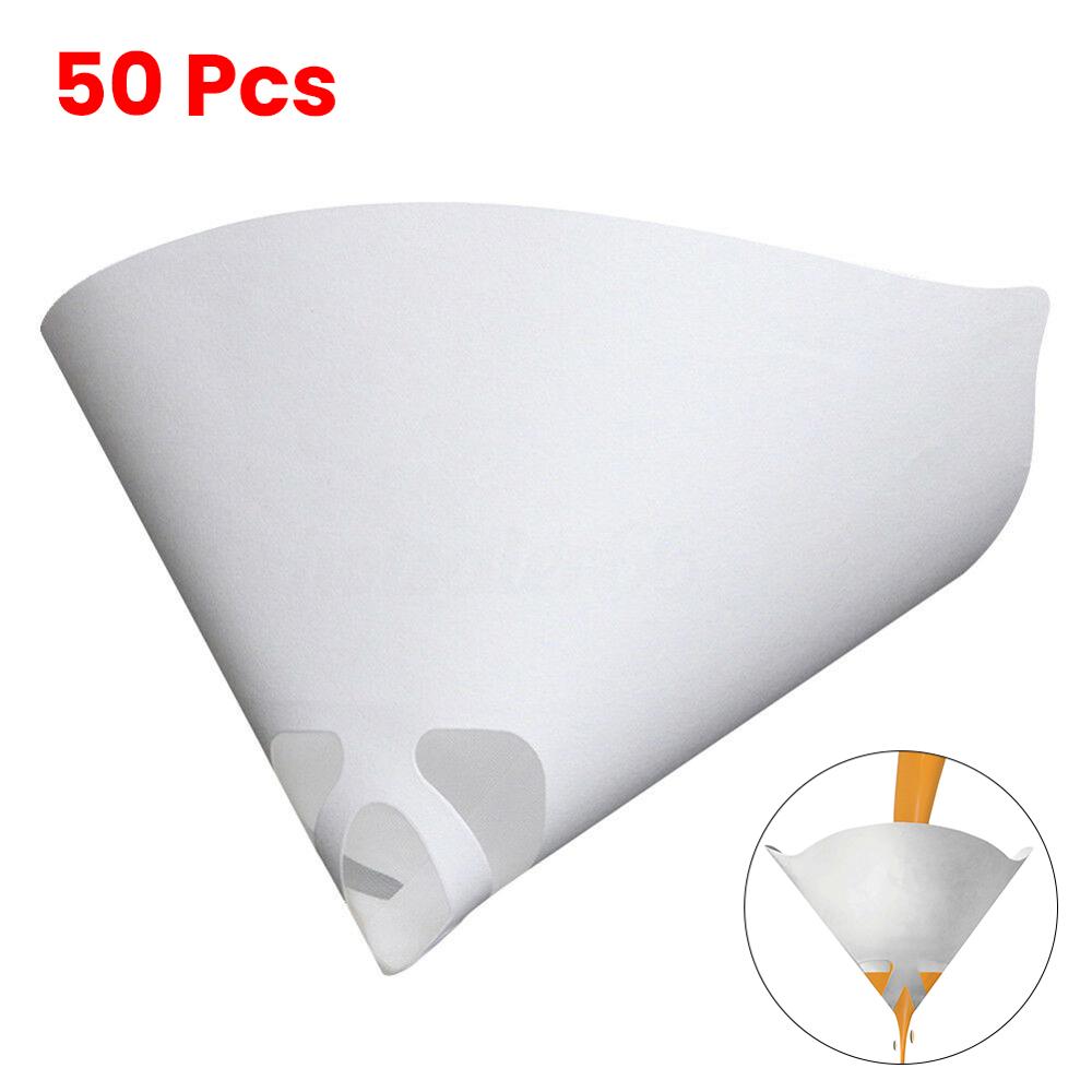 50Pcs Verf Filters Zuiverende Cup Micron Nylon Conische Wegwerp Filter Papier 100 Mesh Verfzeefjes