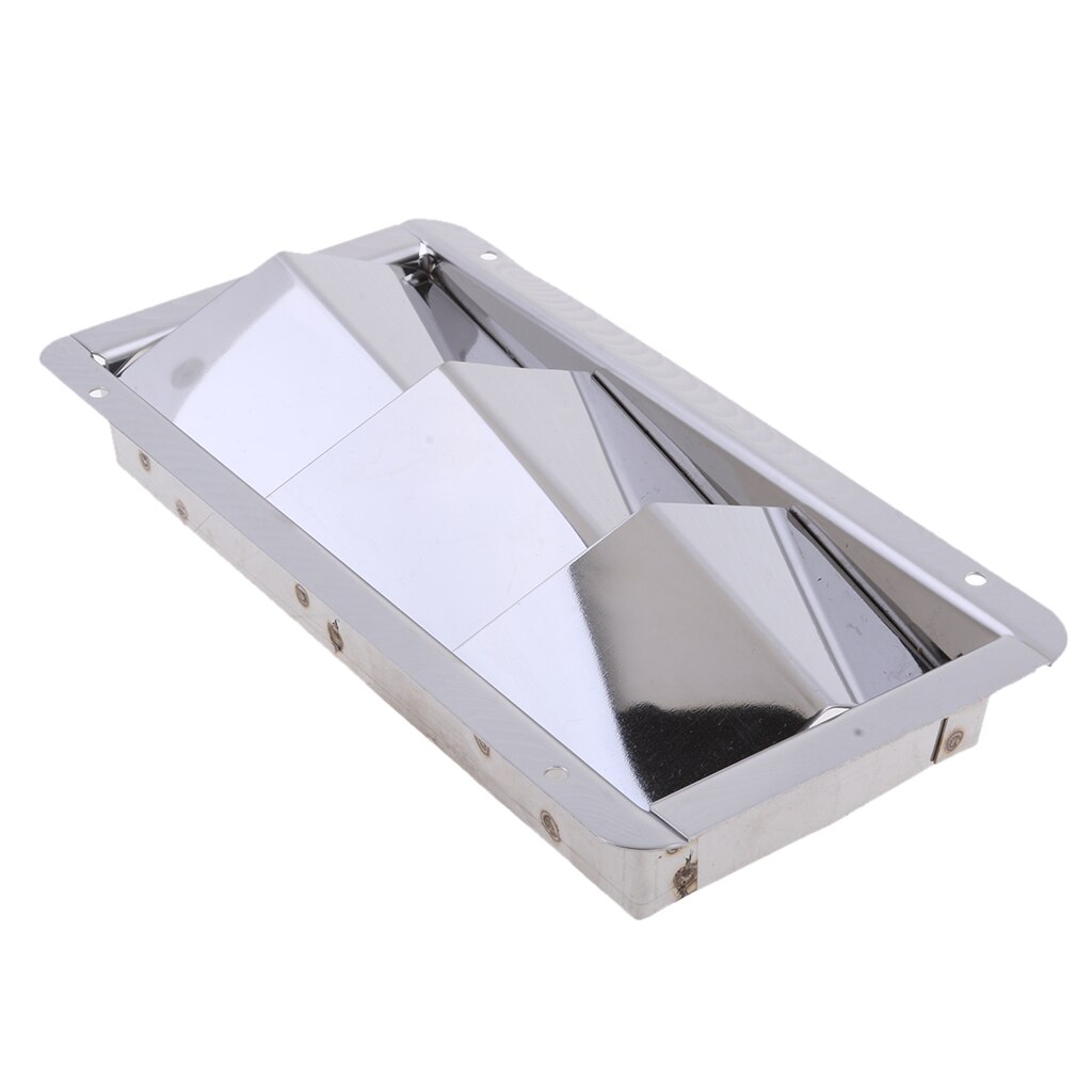 Stainless Steel Slotted Ventilator Vent 3 Louver Ventilation Gill Plate - Marine Yacht Air Vents Boat Fitting - Silver