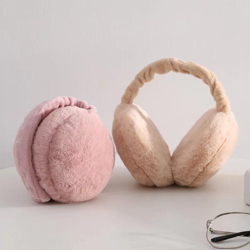 Foldable Stretch Soft Earmuffs for Women Men Warm Cute Plus Velvet Earmuffs Winter Ladies Cold Protection Ear-Muffs