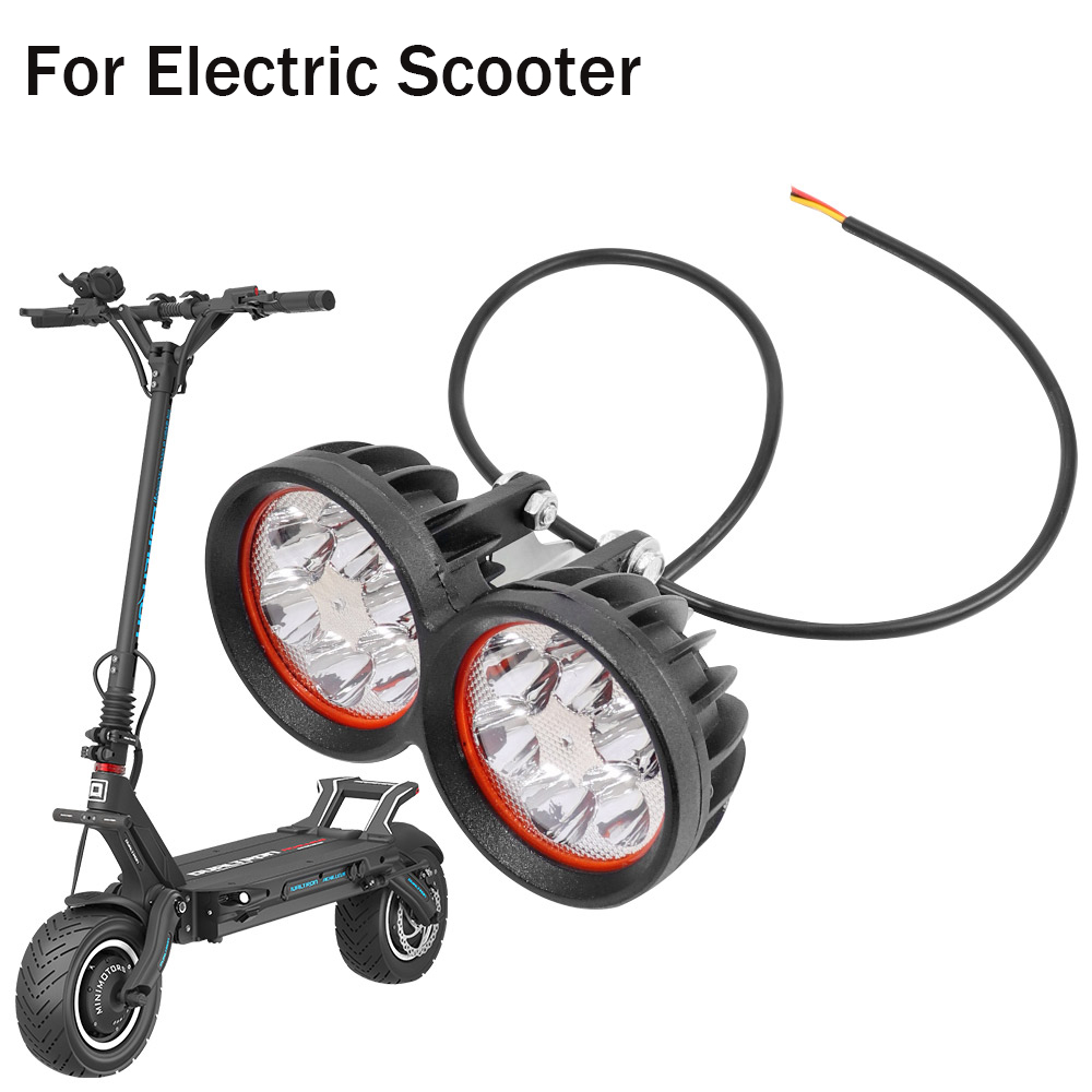 LED Electric Scooter Light Universal E-scooter Spotlight Headlight Motorcycle Spotlight Super Bright Working Front Light Parts