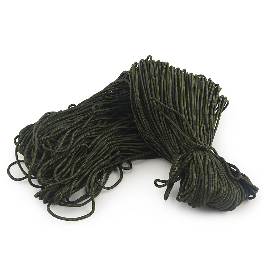 Paracord-cuerda trenzada para paraguas Paracord, brazalete de cordón trenzado de 2mm para acampada, 100m: Azul