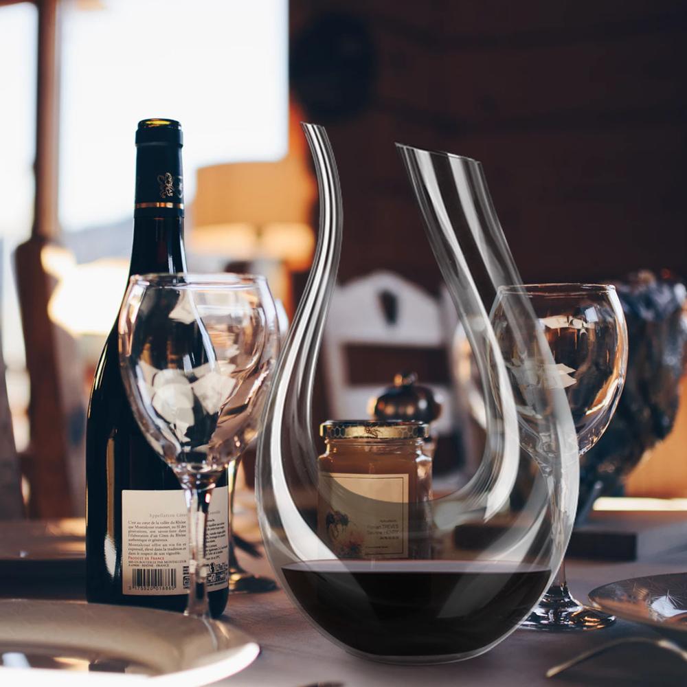 1500ml stora karaff handgjorda kristallröda vin konjak champagne glas flask kanna pourer luftare för familjen bar