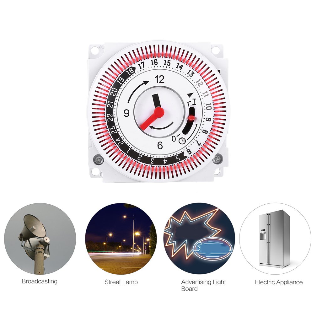 Mechanical Timer 250V Time Counter Reminder 15min 24h Kitchen Countdown Energy Saving Controller Industrial Timing Switch