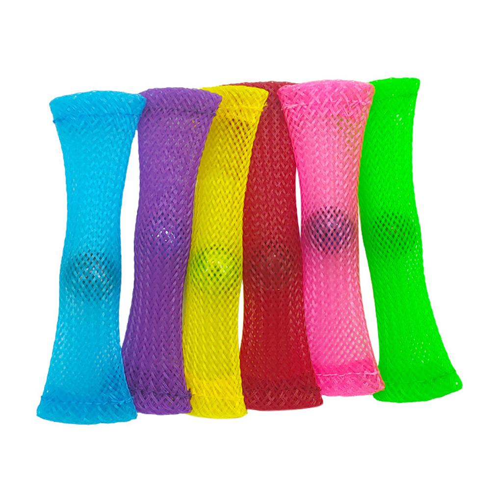 Braid Network Marble Sensory Fidget with Autism Decompression Relieve Stress Toy Yellow Blue Red Pink Purple and Green