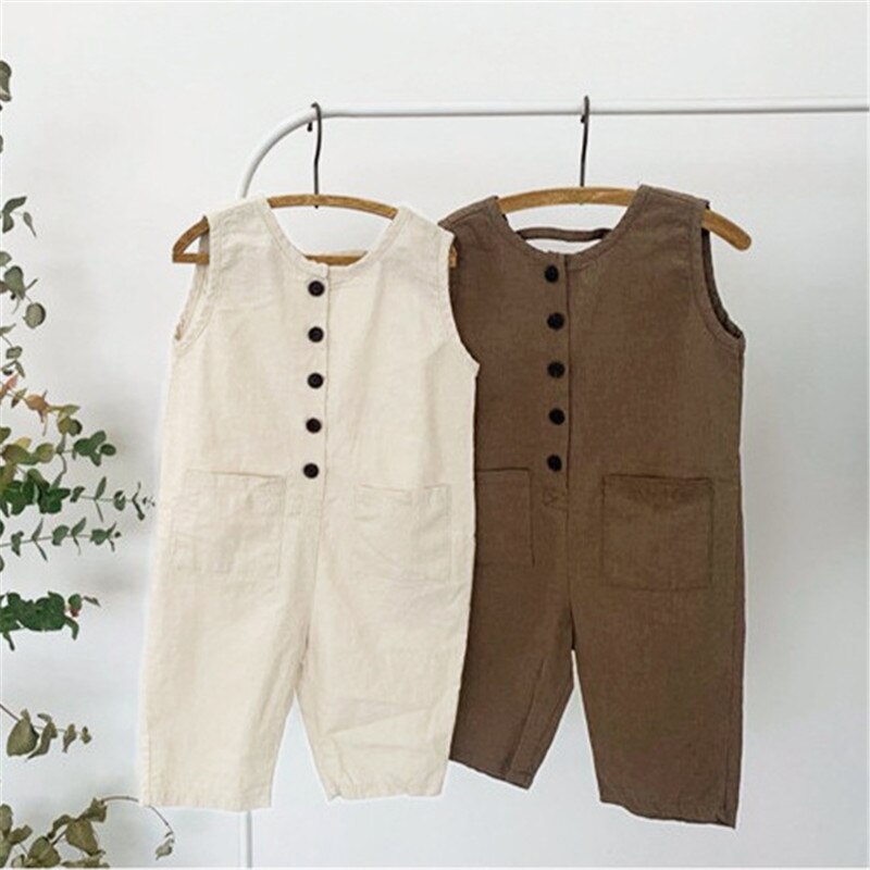 Koreaanse jongenskleding voor de zomer jumpsuit meisjes romper kinderen mouwloze overall outfit meisjes overalls kinderkleding