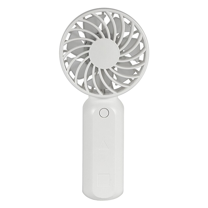 Mini Ventilator Draagbare Ventilator Handheld Oplaadbare Fan Reizen Outdoor Home Office Rustig Pocket Bureau Fans Met Kleurrijke Licht: White
