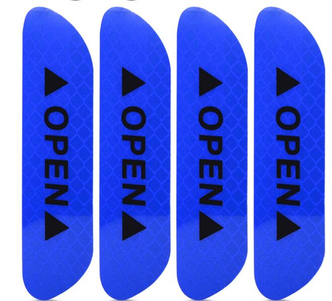 Car Door Safety Warning Reflective sticker for Volvo V40 V50 V60 V70 S40 S60 S60L S70 S80 S90 XC40 XC60 XC70 XC80 XC90: Blue