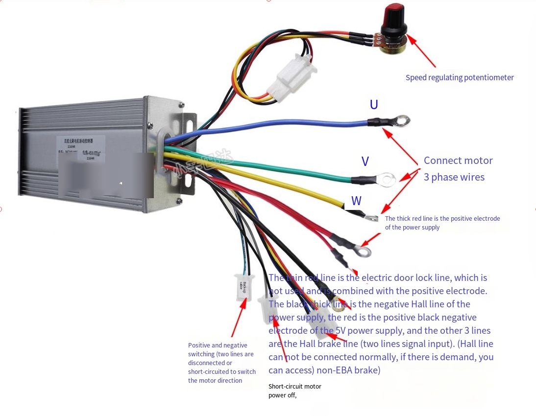 Controlador de Motor sin escobillas de alta potencia, Motor de cortacésped, accionamiento de propulsión marina, 12V, 24V, 36V, 48V