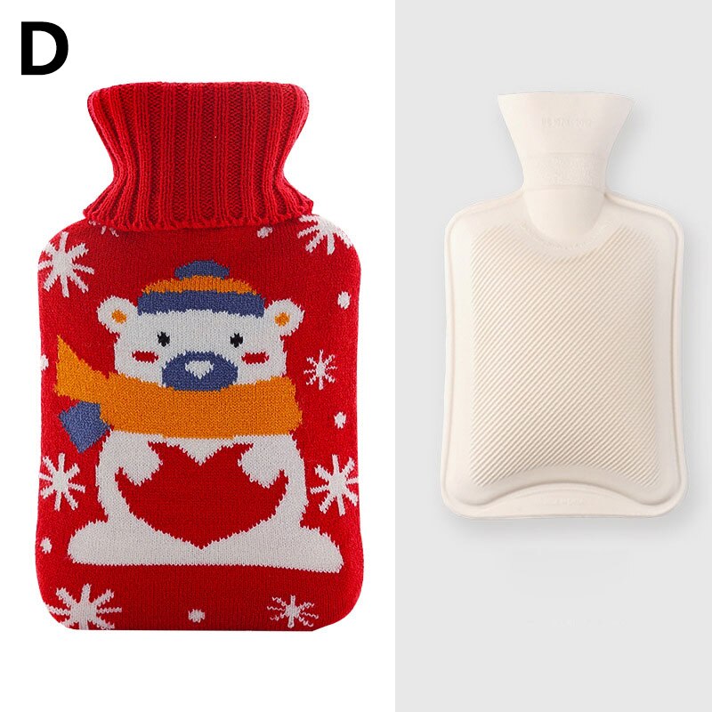 1000ml vandflaskegummi varmt vand baghåndsvarmere mavevarmer jul håndvarmere klassisk håndvarmer: 04