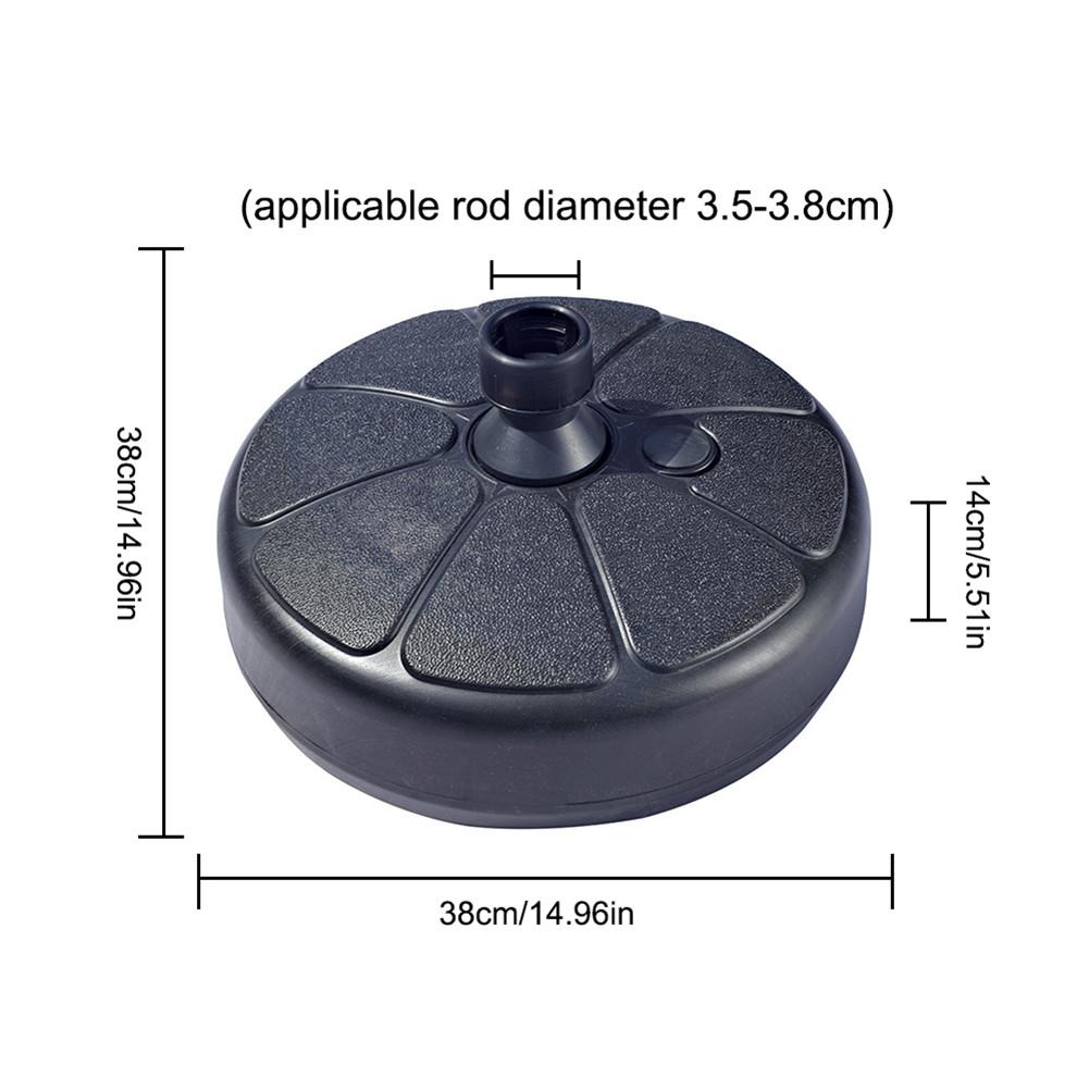 Portable Outdoor Parasol Base 38mm Round Patio Beach Garden Umbrella Base Stand For 3.5-3.8cm Umbrella Pole