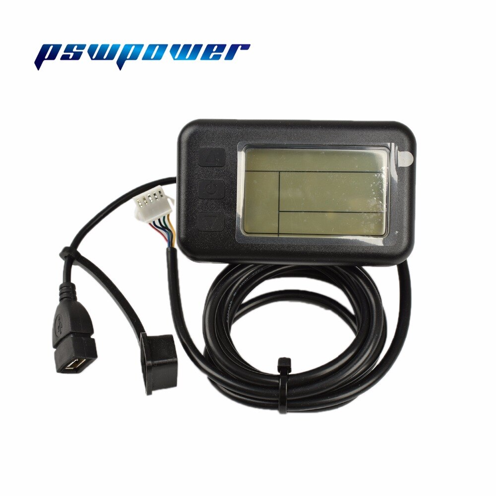 KT-LCD1 électrique de vélo de 24V/36V ou 36V/ 48V avec des pièces de vélo électrique d'affichage de panneau de commande de connecteur d'usb