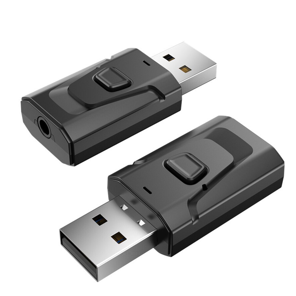 2 en 1 adaptador Bluetooth Usb 5,0 transmisor Usb Dongle inalámbrico auriculares coche de Audio de 3,5mm AUX del remitente PC portátiles con USB receptor: Default Title