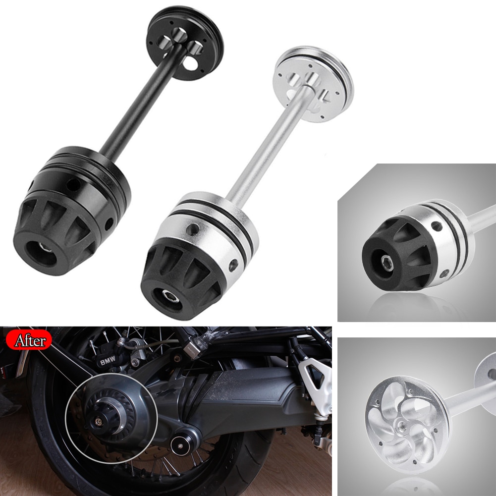 for BMW R1200GS R1250GS LC Adv R NineT 15 Motorcycle Rear Wheel Axle Fork Crash Protector Slider Stand