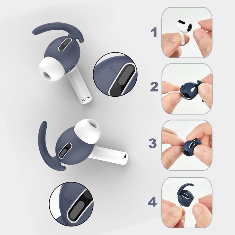 Myke silikon øretelefoner mot trykk til eple airpods pro luft belger airpods pro bluetooth trådløse hodetelefoner ørepropper silikonstropp