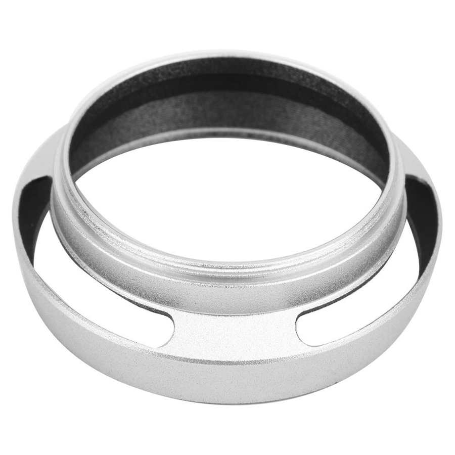 55Mm Zonnekap Universal Aluminium Draagbare Hollow Camera Bevel Zonnekap Shade Zilver Dslr Len Kap Voor Camera lens