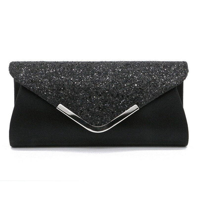 Women Evening Clutch Bag Female Crystal Day Clutch Wedding Purse Party Banquet Black Gold Silver Clutches Bag Sequin Shoulder