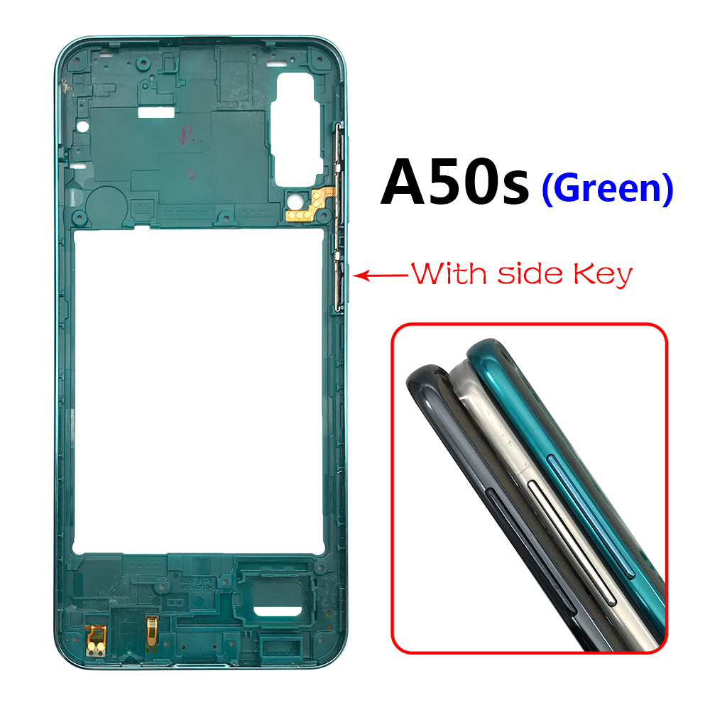 Per Samsung Galaxy A20S A30S custodia cornice centrale + tasti laterali pulsanti di accensione e Volume sostituzione per Samsung A50S A20 A70