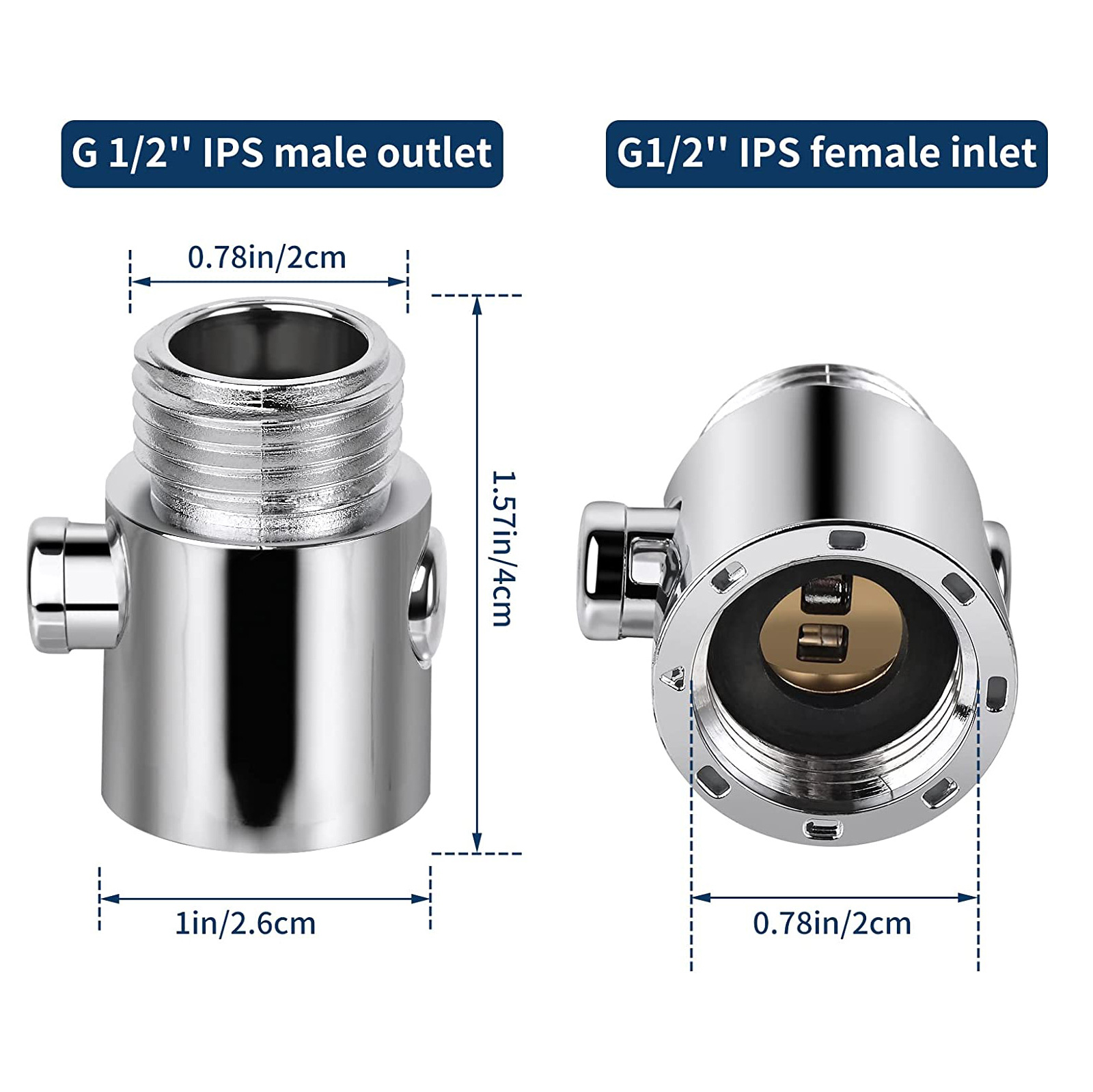 Shower Hose Replacement Handheld Shower Head Hose Attachment with G1/2 Insert Nut Durable Flexible Anti-twist for Bidet Sprayer