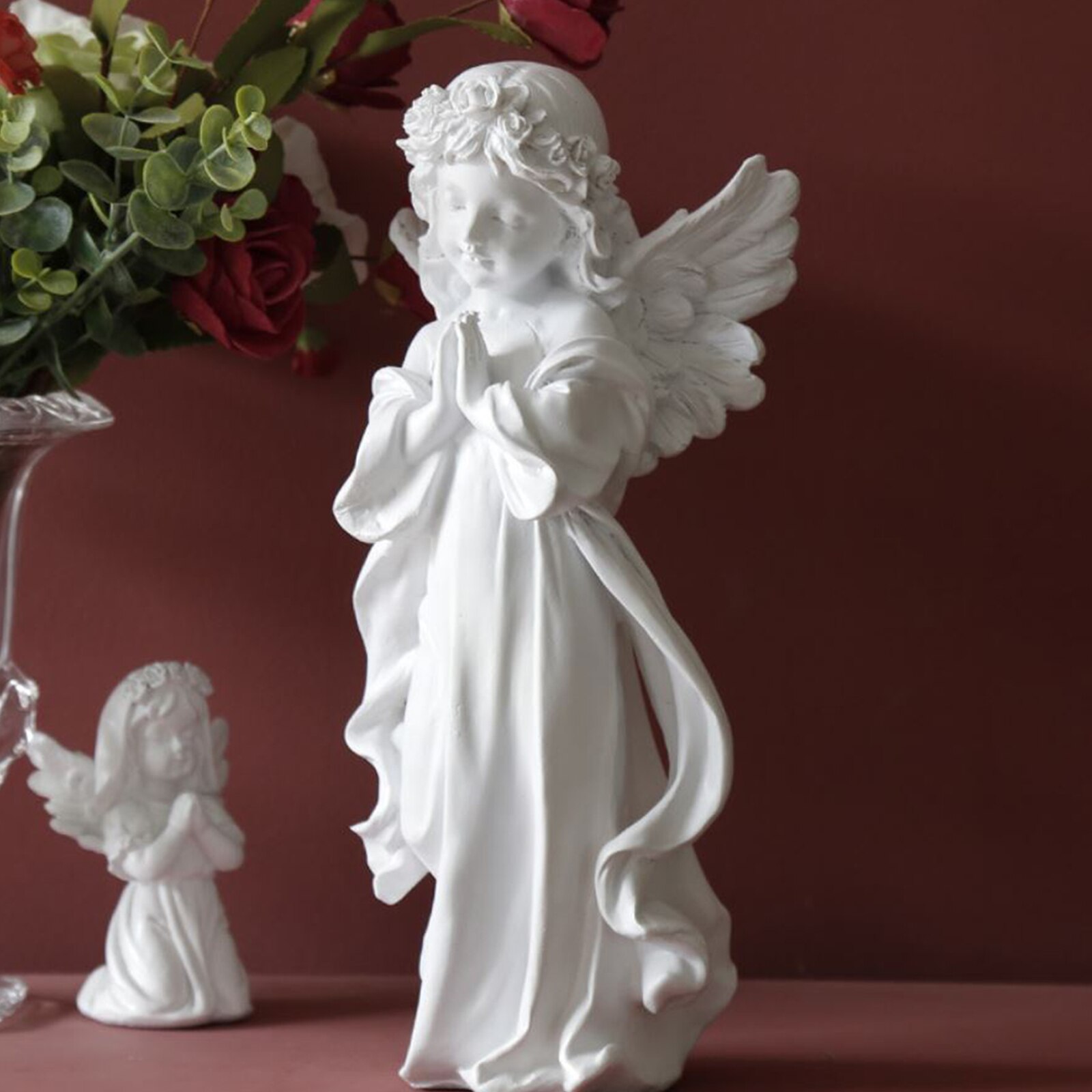 Angel Statue Small Cupid Figure Home Decor Music Fairy Model Sketch Practice Estatua Festival Home Figurines