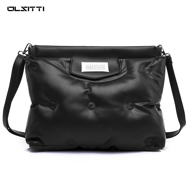 OLSITTI – Sac à bandoulière en velours pour femmes, fourre-tout de couleur unie, grande capacité, hiver