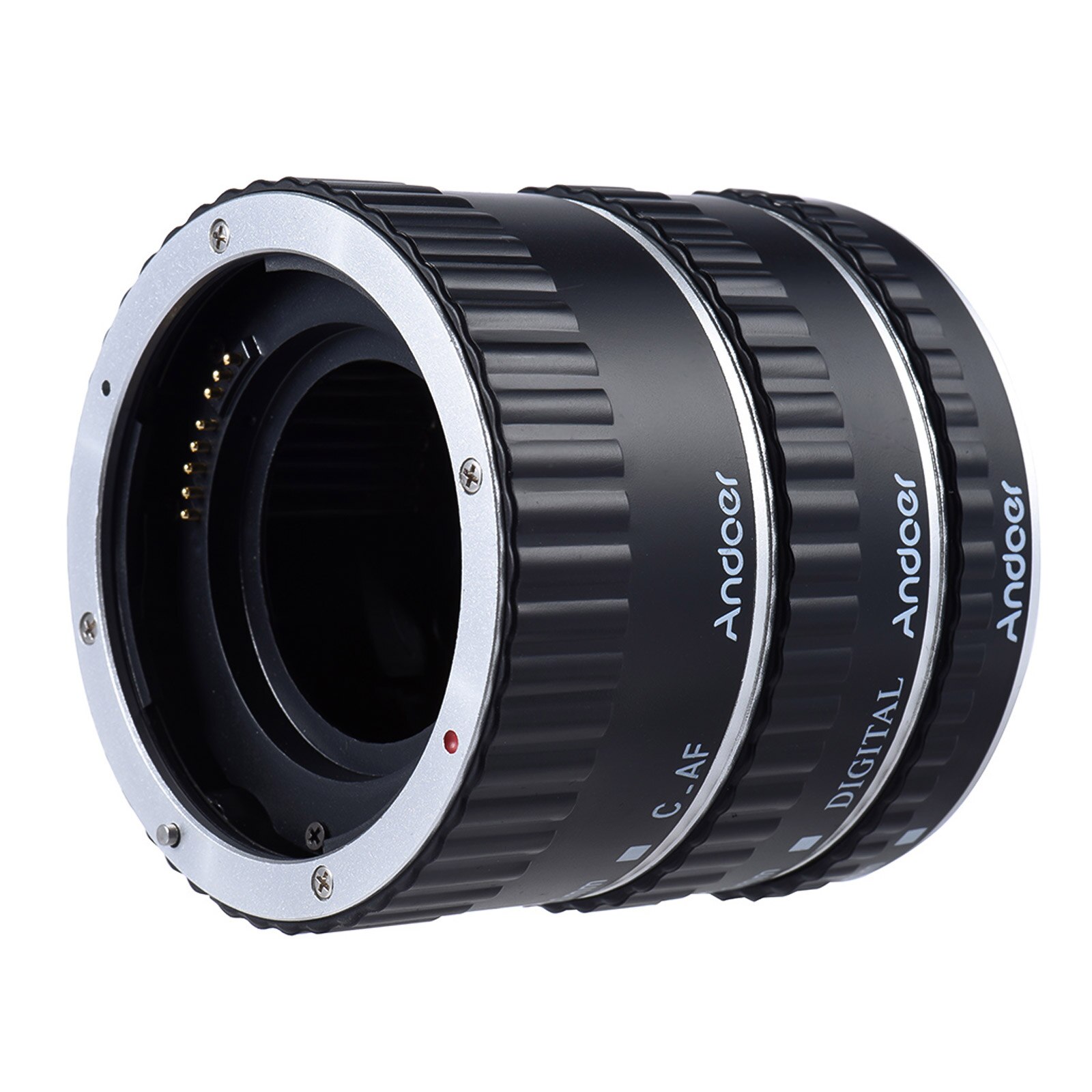 Andoer-anillo adaptador de lente para cámara Canon EOS EF EF-S, accesorio de extensión de Macro AF con enfoque automático TTL, modelo 60D, 7D, 5D II, 550D, STOCK de CN/CZ/US: Silver