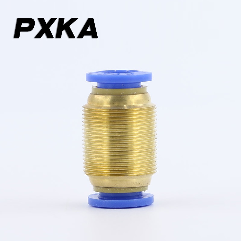 2PCS Diaphragm straight-through two-way through-plate thread PM-4/6/8/10/12mm quick-acting pneumatic butt joint