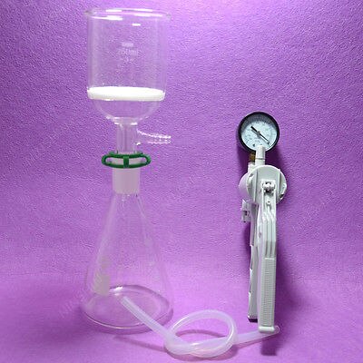 500ml filtratiesets [erlenmeyerkolf + filtertrechter (3#)  + vacuümpomp]