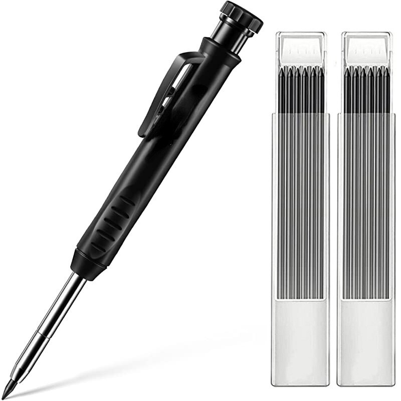 Solid Carpenter Pencil Set Construction Carpenter with Pencil Sharpener Mechanical Drawing For Woodworking Tools: C