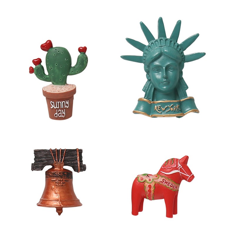 Lovely The Statue of Liberty Fridge Magnets Tourist Travel Souvenir 3D Resin Fridge Magnet Home Kitchen Decor