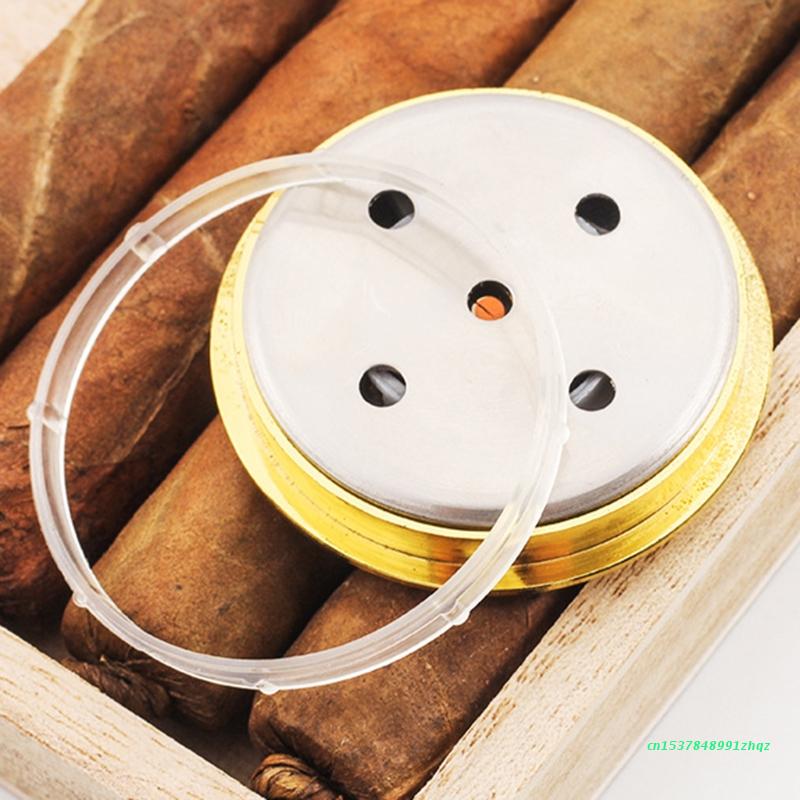 Mini Hygrometer 50mm Round Cigar Hygrometer for Humidors Guitar Violin Cigar Tobacco Boxes Household High Precision Moisture