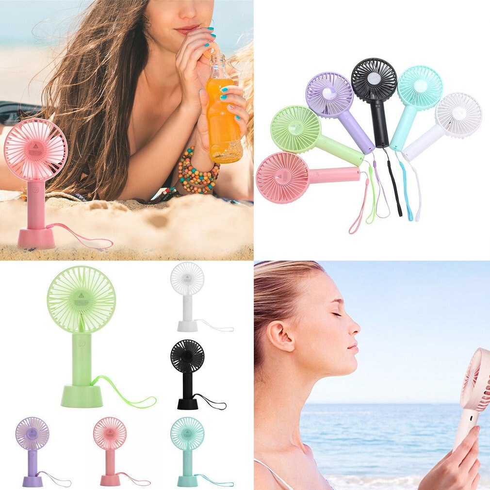 Rechargeable Portable Handheld Fan Without Battery Mini Usb Fan Four Leaf Fan Third Gear Wind Speed Silent Operation