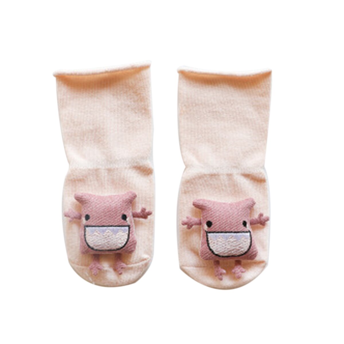 Baby Sokken Mode Cartoon Dier Katoenen Kousen Zachte Anti-Slip Medium Buis Warme Sokken Voor Kinderen 0-3 jaar: Roze / 0 to 1 years