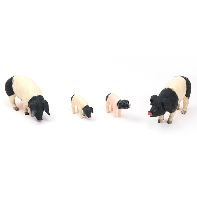 Simulation Parent-child Family Animal Model Toys Set Realistic Dog Duck Kids Toy GXMB: Type H