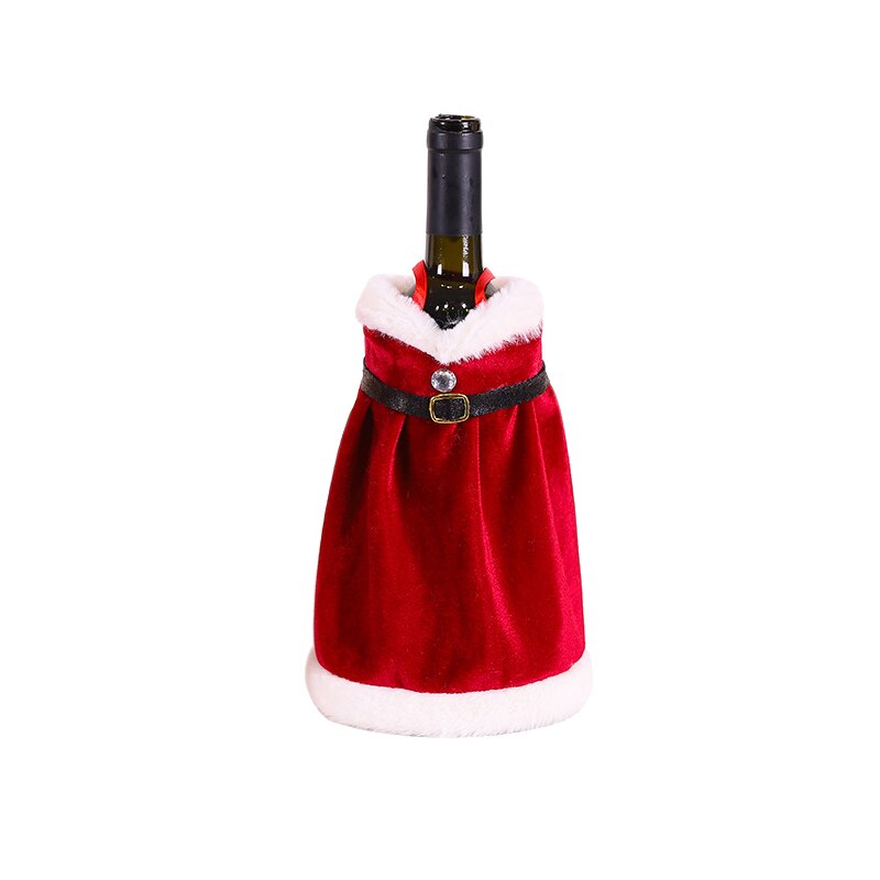 1 pieza tapones para botellas de vino tinto de Navidad Santa Claus abrigo estilo champán cubierta para Navidad en casa cena Mesa Decoración: B02