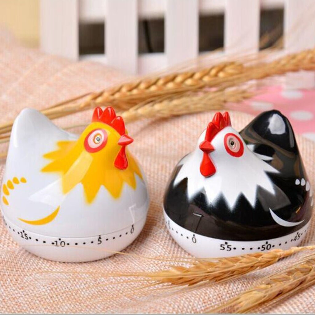 Mini Size Hen Shape Kitchen Timer Manual Mechanical Food Cooking Timers
