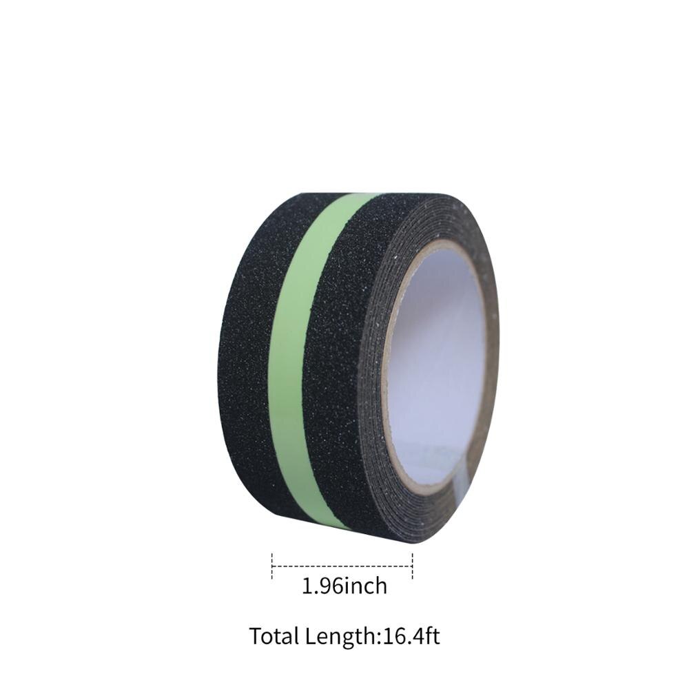 Cinta de agarre antideslizante que brilla en la oscuridad, agarre adhesivo para Suelo de escalera interior y exterior, cinta de tracción antideslizante: Verde