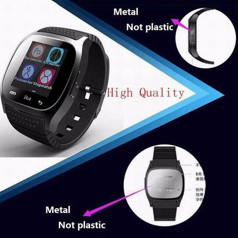 Reloj inteligente deportivo M26 para hombre, pulsera inteligente con Bluetooth y dial, antipérdida, para IOS y Android